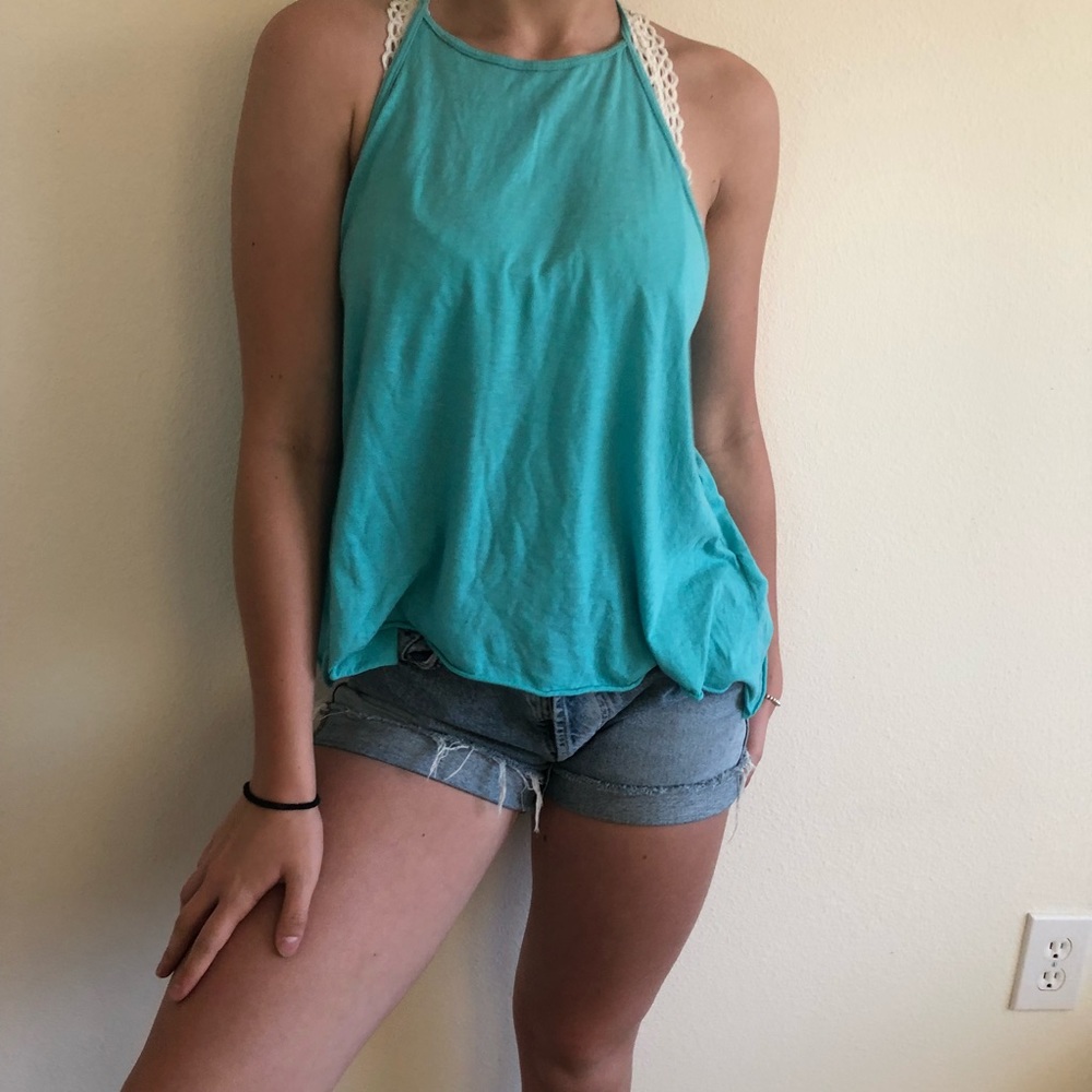 blue hollister tank top